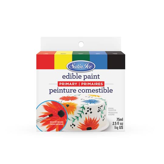 Satin Ice&#xAE; Primary Colors Edible Paint Set